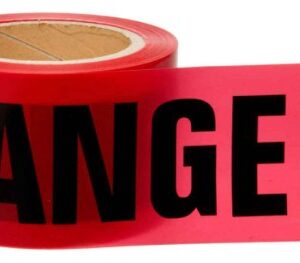 BRADY TAPE-SAFETY BARRIER DANGER RED