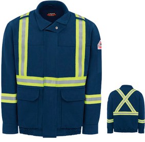 Bomber Jacket with Reflective Stripe CAT 3, NAVY BLUE, JLJTNV