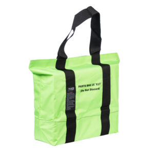 FME PARTS BAG 400 DENIER NYLON FL. GREEN PRINT READS "PARTS BAG SIZE,