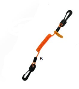 FME Small Coil with Clip to Clip (Non-Conductive), Colour Orange 10 per package
