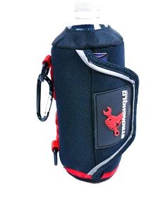 Small Bottle / Spray Can Holder w/ Coil Lanyard 1.5 lb Rated Neoprene Black Sleeve Holster Pure Safety