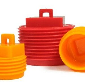 FME Threaded Plugs with Tether Ready Hook 100 PER PACKAGES COLOUR ORANGE