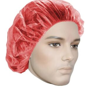 Bouffant Cap, colour RED 24", 100 per bag