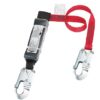 Polyester Single-Leg Fixed Lanyard with Energy Absorber and Two Aluminum Snap Hook Connectors - 1