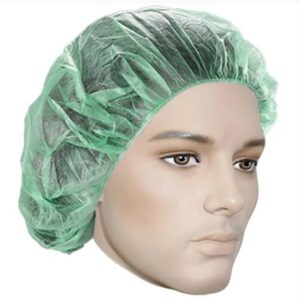 Bouffant Cap, colour green 24", 100 per bag