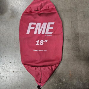 FME Custom Mesh Cover 42" Dia X 12" Deep Pink w/FME Size & NFPA Standard in White . Min Order 20 Each