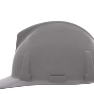 MSA Hard Hat Slotted Cap Style, w/1-Touch Suspension, Colour Grey