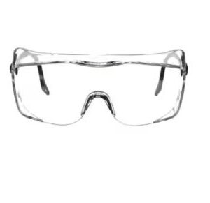 3M OX Safety Eyewear, clear lens, black frame, secure grip, 12166