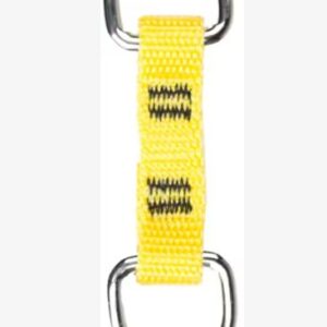 3M DBI-SALA Dual D-Ring Attachment, small, yellow, 2.25 in x 0.5 in (5.7 cm x 1.2 cm), 10 pack