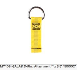 3M DBI-SALA D-Ring Attachment, 1 in x 3.5 in, 10 ea/Pack