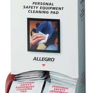 ALLEGRO ALCOHOL FREE CLEANING PADS FOR PPE, BENZALKONIUM CHLORIDE, 100/BX.