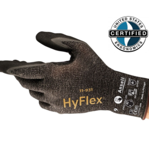 HyFlex™ Palm-coated, oil-repellant gloves with A2/ EN ISO B cut protection