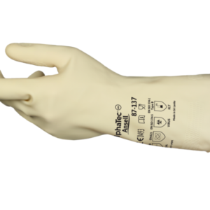 AlphaTec® Unlined, thin natural latex rubber gloves