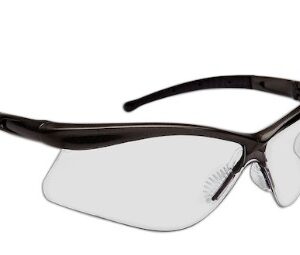 Dynamic Warrior Semi-Rimless Safety Glasses with Black Frame, Indoor Outdoor Lens and Anti-Scratch Coating
