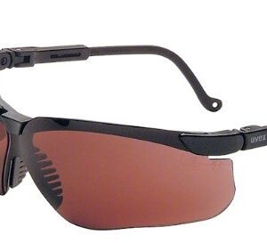 UVEX Genesis Semi-Rimless Safety Glasses with Black Frame, SCT Gray Lens and Hydroshield Anti-Fog Coating